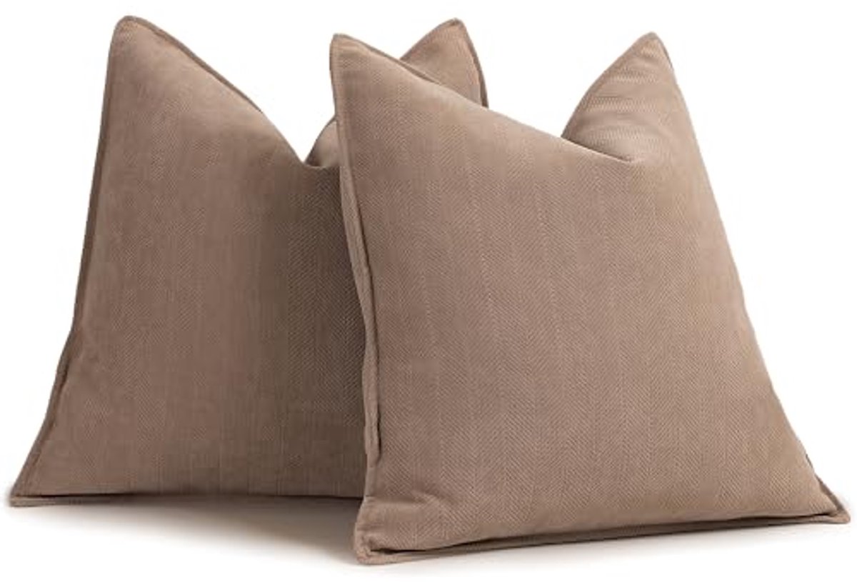 Set van 2 Decoratieve Chenille Kussenhoezen voor Sofa en Bed – Luxe en Zachte Woondecoratie