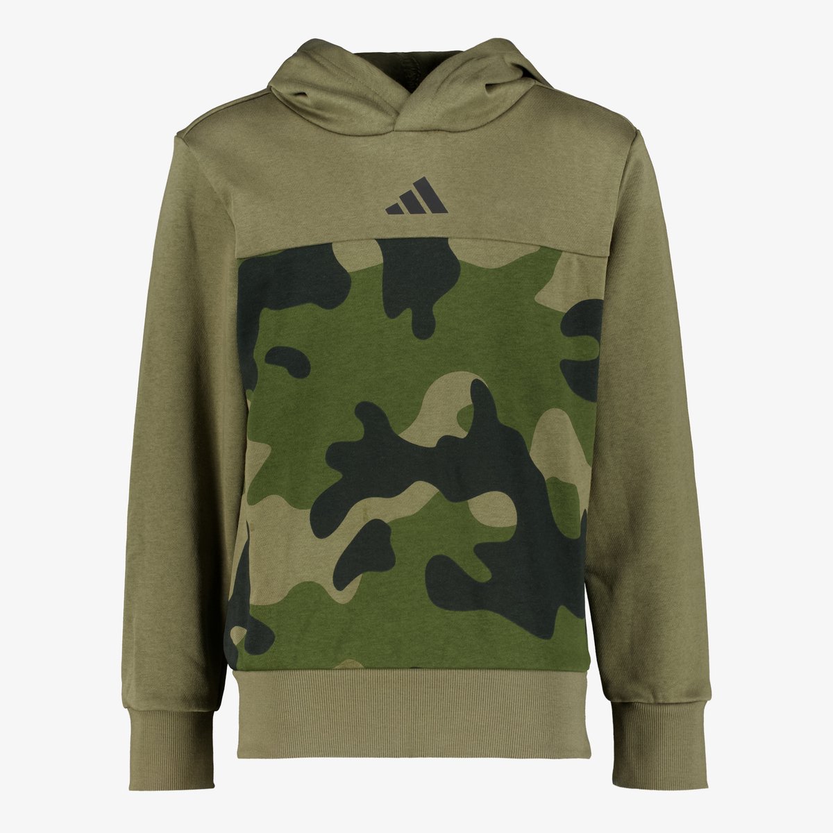 Adidas J Camo FL kinder hoodie met camouflageprint Groen