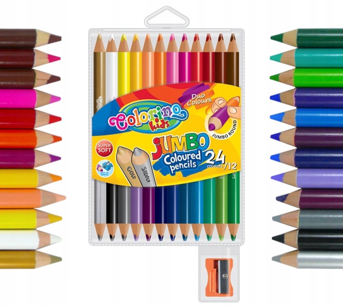 Colorino Kleurpotloden Set - 12 Stuks (24 Kleuren)