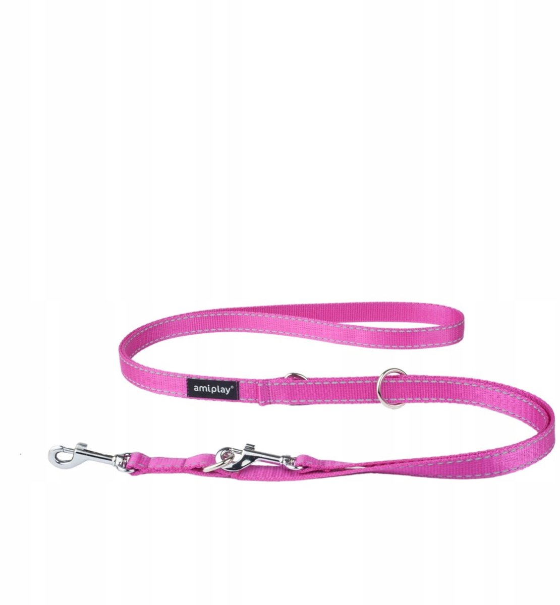 Amiplay Reflective Verstelbare Hondensnoer XL 6-in-1 Roze 200cm