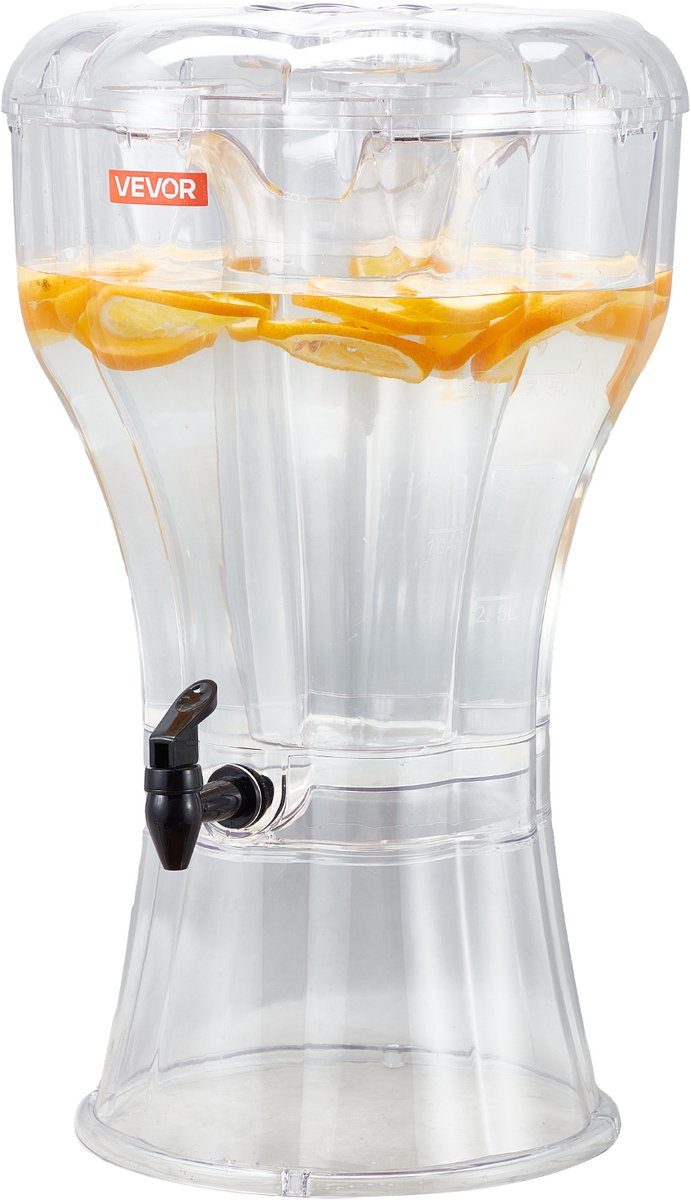 VEVOR Drankdispenser 13l Sapdispenser voor Feesten Bars Kunststof Met Kraan