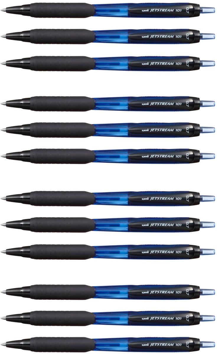 UNI JETSTREAM SXN-101 Blauwe Balpen - Pak van 12 stuks