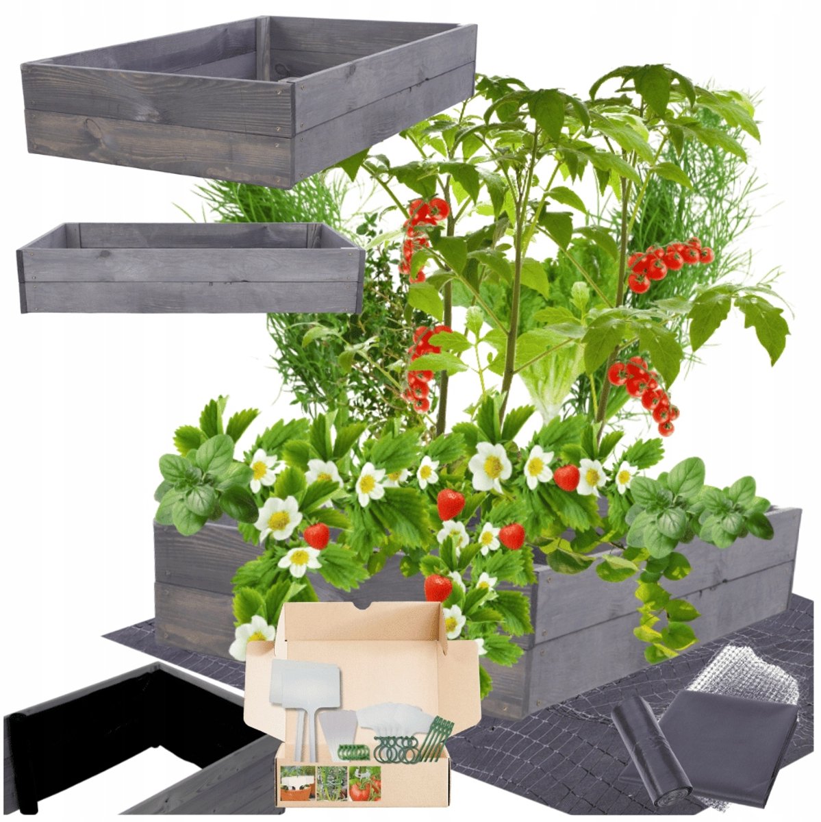 Verhoogde Houten Bakkerij 80x80cm - Tuinbak voor Groenten & Kruiden