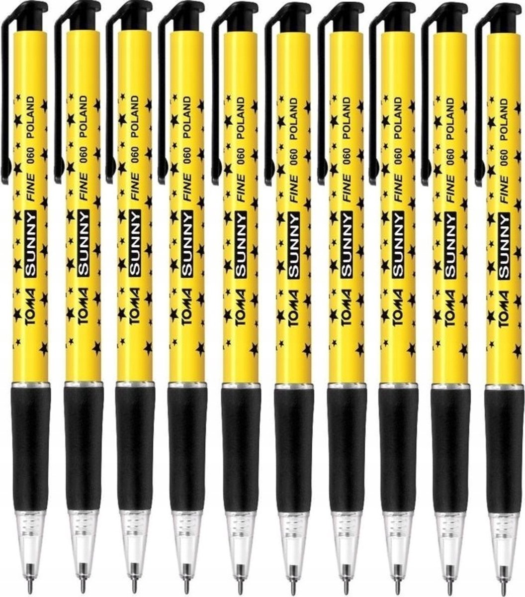 Toma Sunny Automatische Pennen Zwart - 10 Stuks