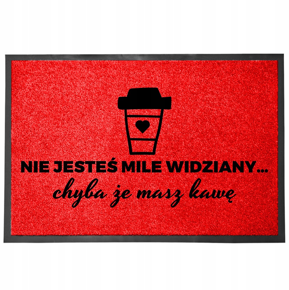 Rode Deurmat 40x60cm - Geen koffie = niet binnen