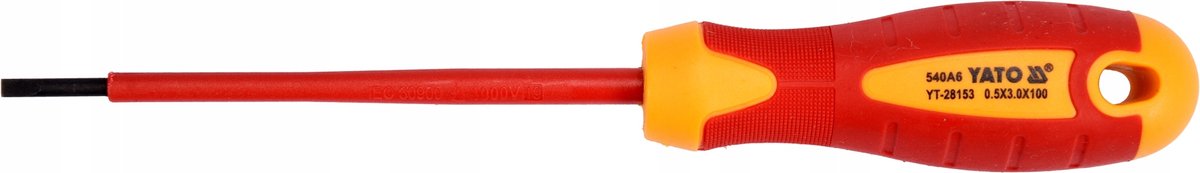 Yato Geïsoleerde Platte Schroevendraaier 3x100mm, 1000V VDE