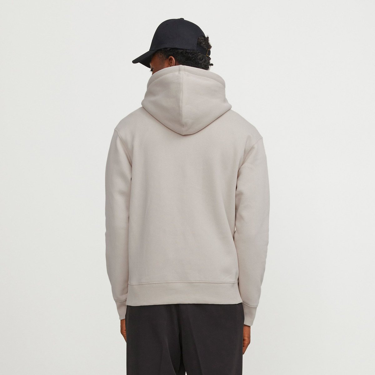 JACK & JONES Star jj sweat hood regular fit - heren hoodie katoenmengsel met capuchon - beige — afbeelding 9