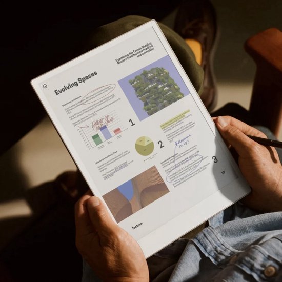 reMarkable® Paper Pro met Marker Plus en Blauwe Magnetische Hoes van Merkloos — afbeelding 4
