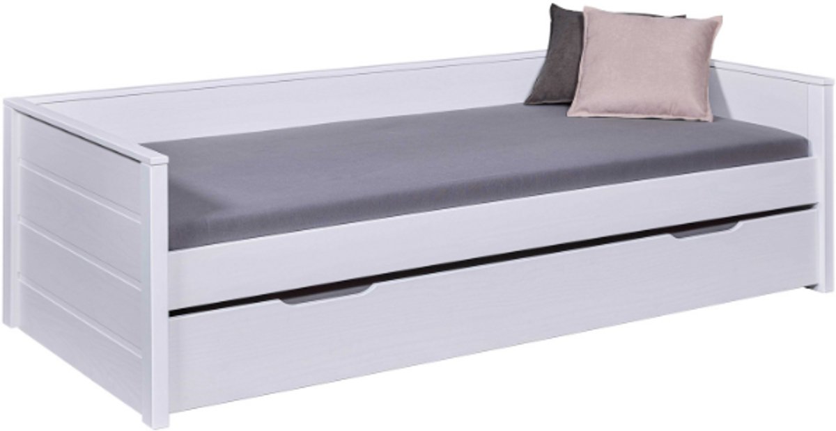 Interlink SAS Uitschuifbed Dream The Future | 90 x 200 cm | 100% Melaminecoating | Wit - Interlink - Kajuitbedden - Wit - Melamine - Kajuitbedden - Kajuitbed