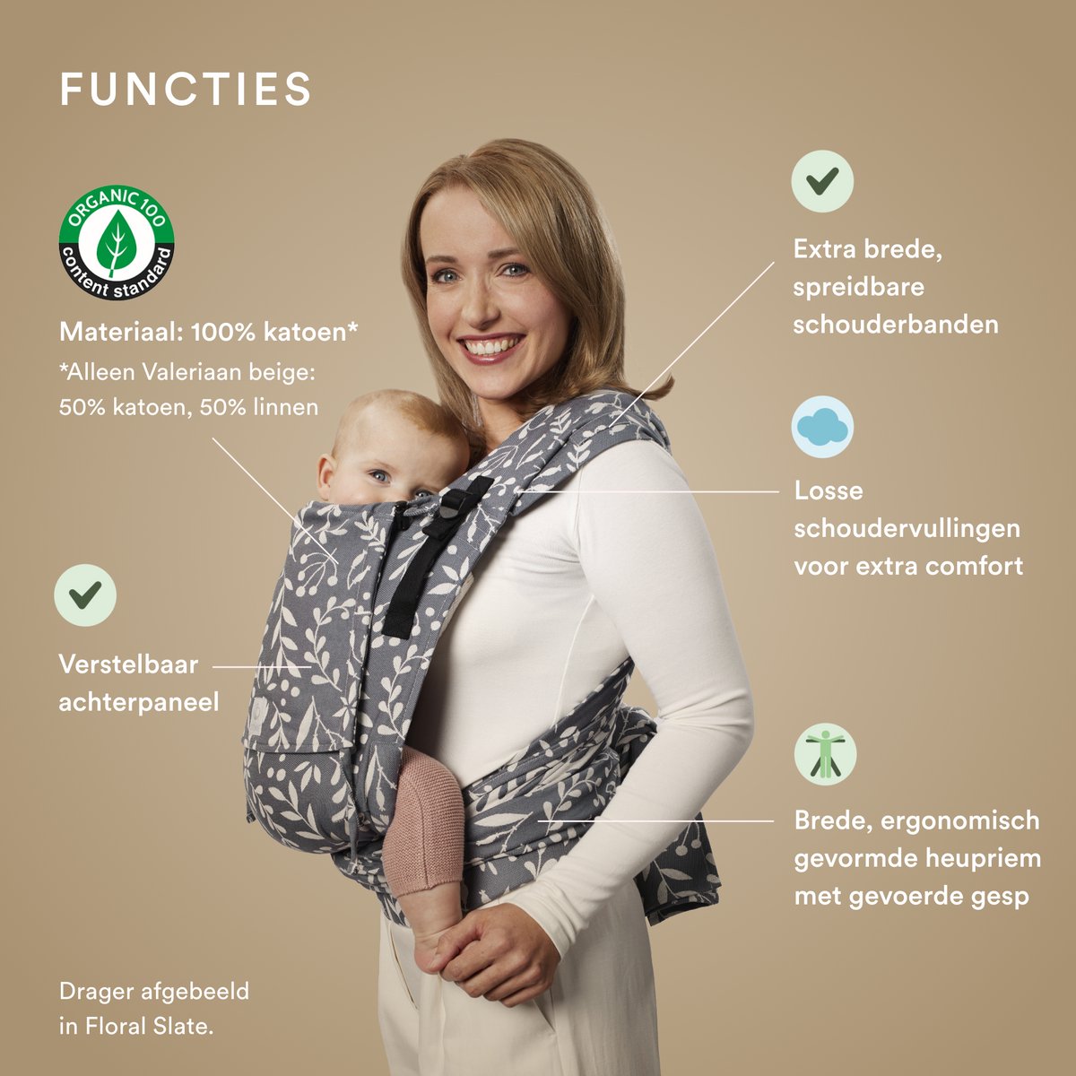 Stokke Limas Carrier Plus, Terracotta - Versie 2023 (OCS) - Babydrager met halve gesp - Drie draagopties - Veilig voor baby's van 1 maand/ 4 kg tot 18 kg – foto 3
