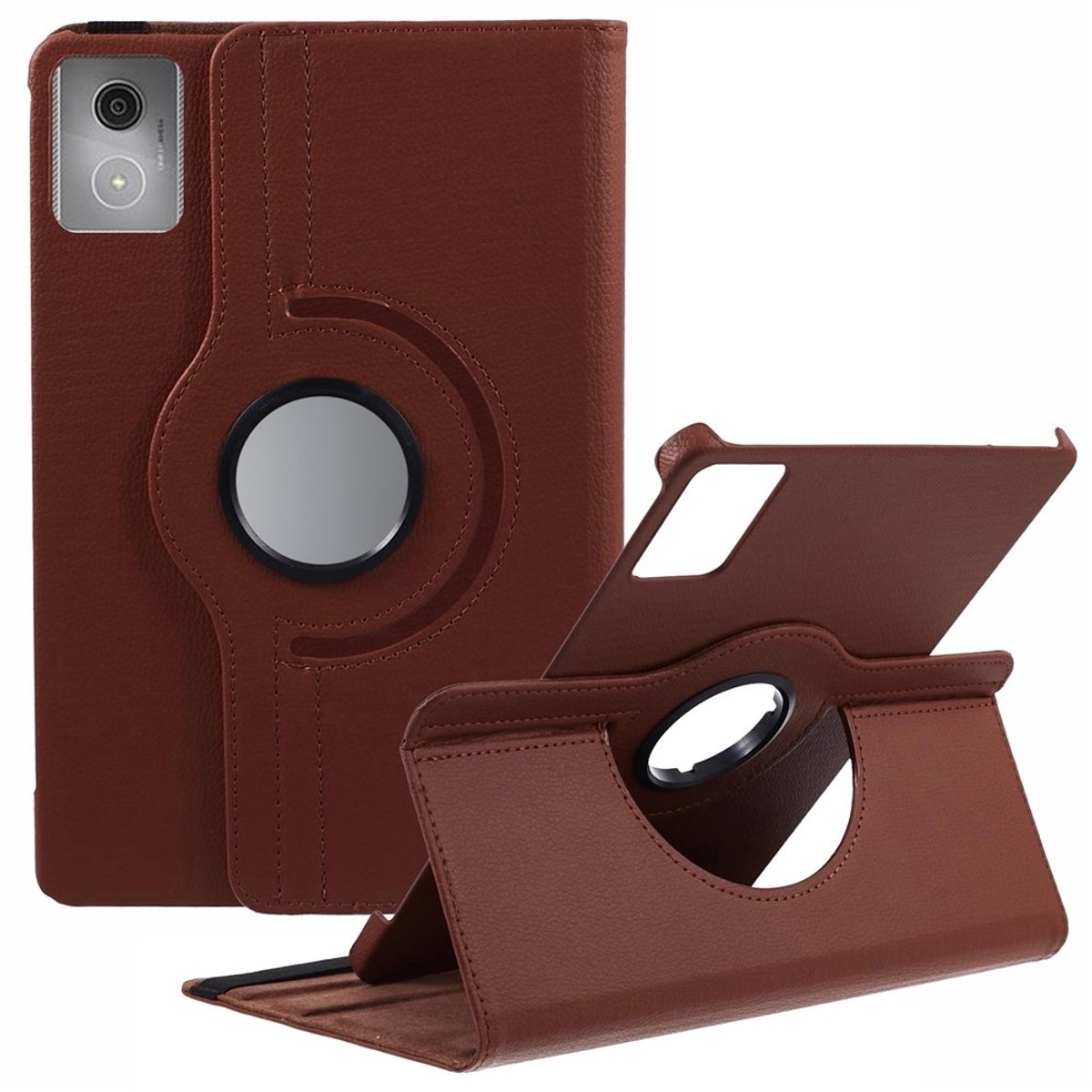 Coverup Tablethoes geschikt voor Lenovo Idea Tab 11 Hoesje - 360° Rotating Book Case - Bruin