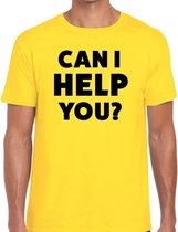 Can i help you beurs/evenementen t-shirt geel heren 2XL