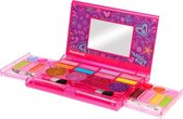 Make-up set in roze doosje voor meisjes - Oogschaduw - Lipgloss - Make-updoosje met spiegel