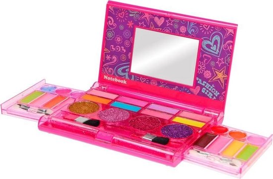 iets landelijk haai Make-up set in roze doosje voor meisjes - Oogschaduw - Lipgloss - Make-updoosje  met... | bol.com