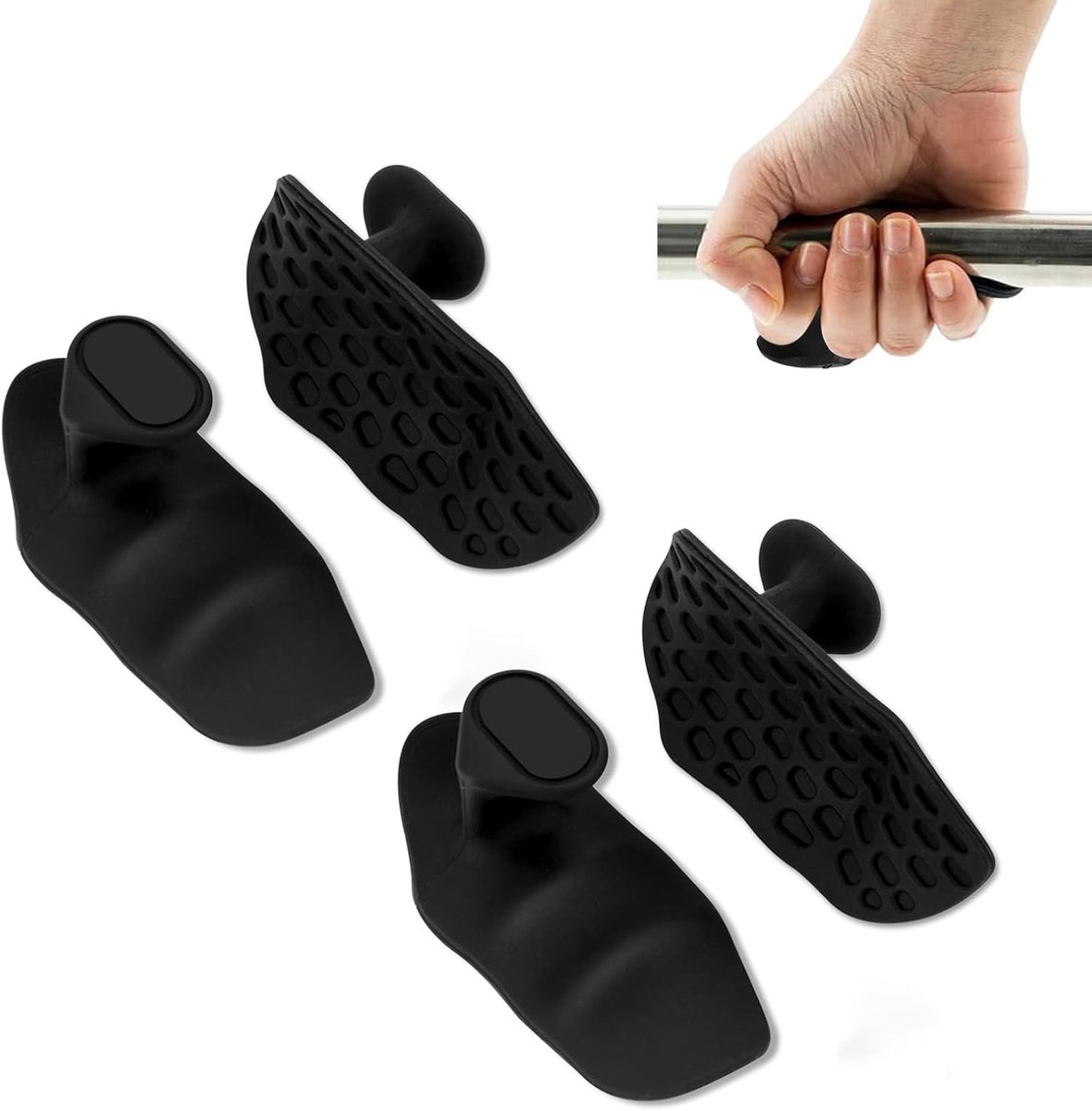 Handtrainer Anti-slip - Voor Halter/Barbell - Universele Maat voor Mannen / Vrouwen - Rubber - 4 stuks