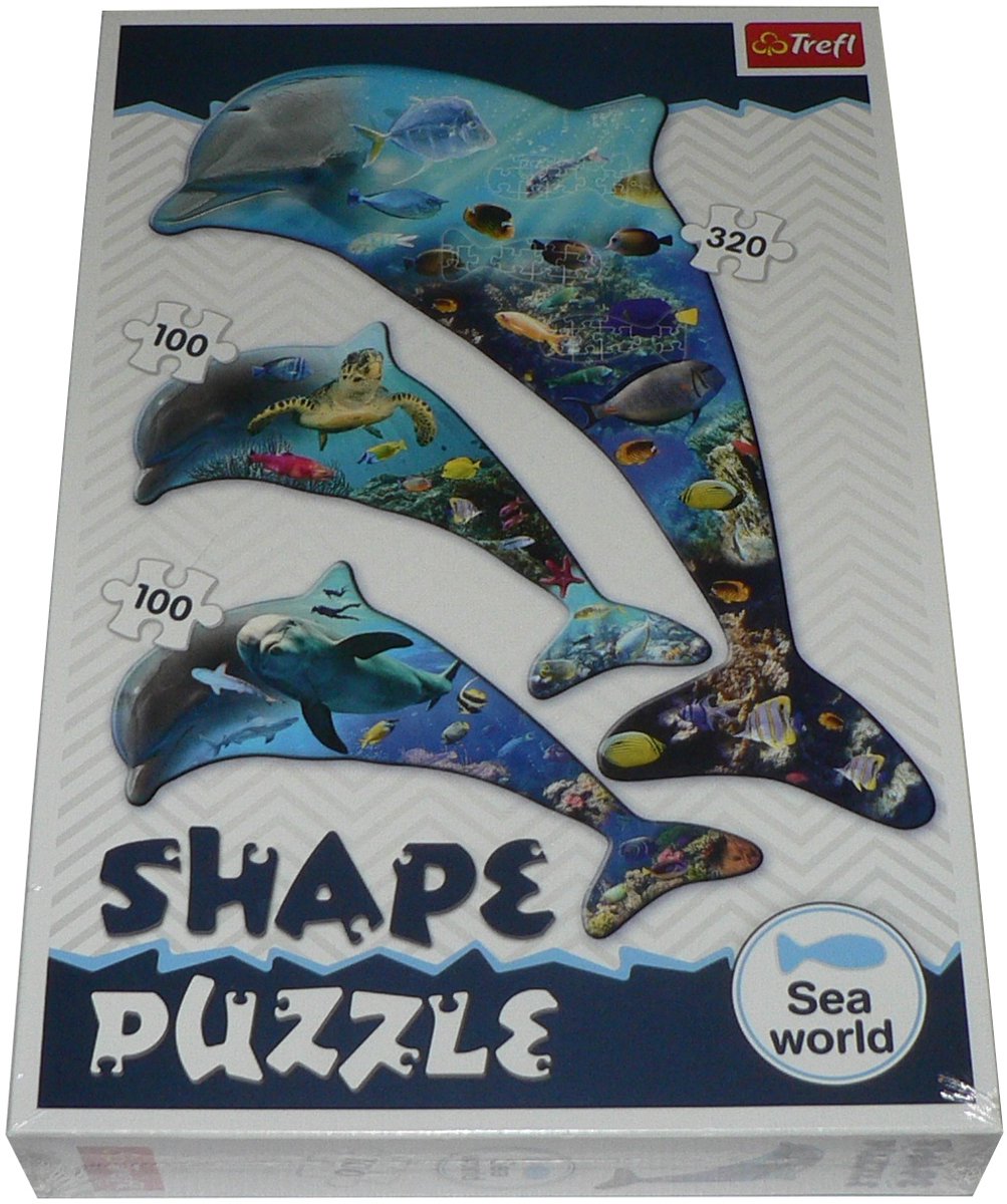 Trefl Vormpuzzel 320+100+100: Zeewereld 3-in-1