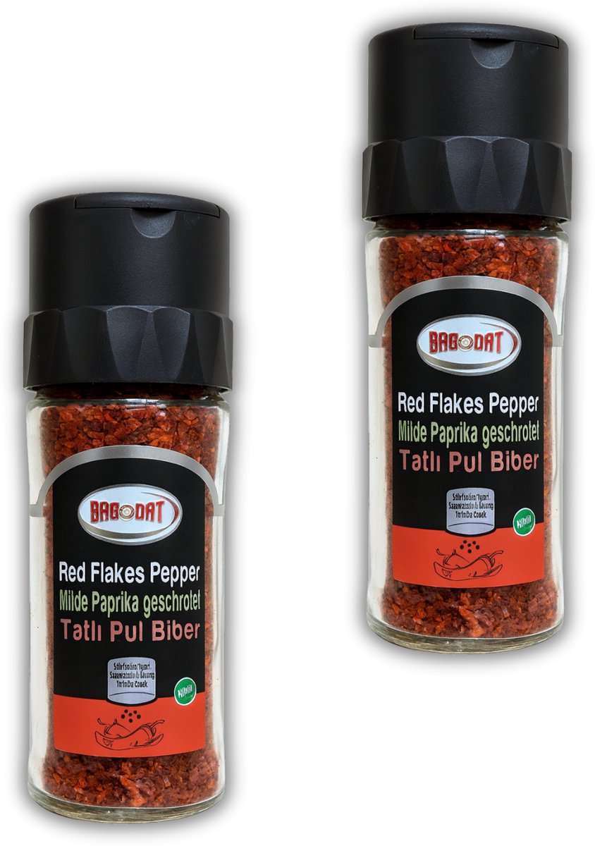 Bagdat - Peper Vlokken Zoet - Pul Biber Tatli 42g - 100% Natuurlijk - Specerij voor Koken - Kruiden & Specerijen - 2 Stuks