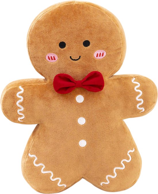 Pop Bonhomme en pain d'épices S&E – Adorable coussin de Noël – 40 cm
