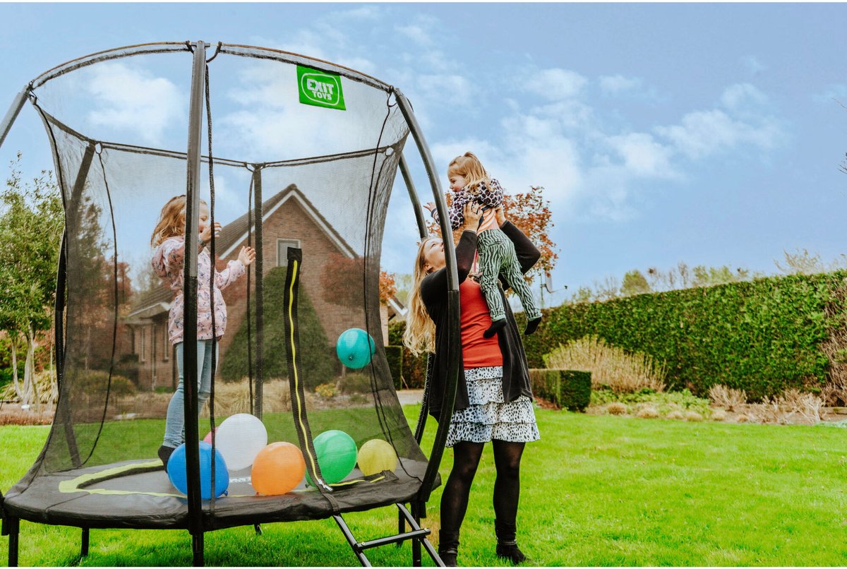 EXIT Silhouette Trampoline ø183cm - Op Poten - Rond - Trampoline Buiten - Voor Kinderen - Groen — afbeelding 5