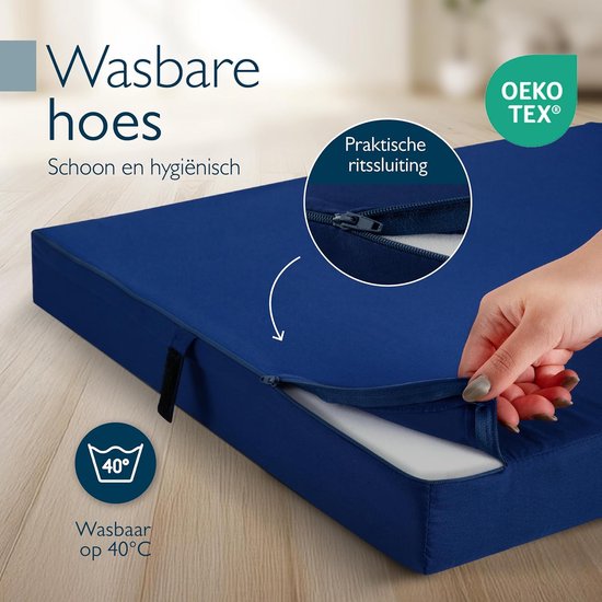 Beautissu Premium XL Vouwmatras 100x200 cm inkl. Hoes Wasbar – Opvouwbaar Gastenmatras Logeermartas Extra Dik 14 cm Traagschuim Matras H3 – Eenvoudig Transport & Hoog Slaapcomfort – Antraciet