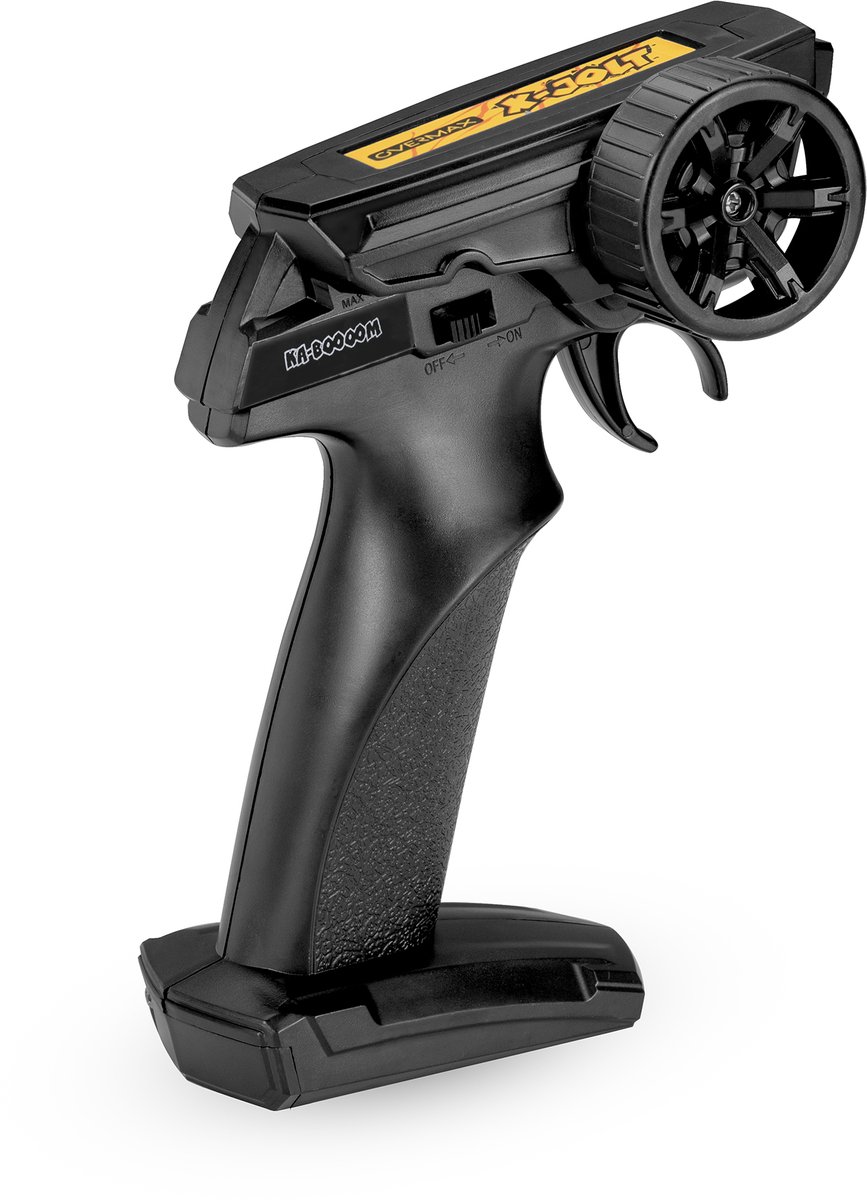 Overmax X-Jolt RC Auto – 20 km/u – Achterwielaandrijving, 2 Accu’s tot 30 min Rijtijd, Vering, Stootbumper, Offroad Banden, Plooibare Snelheidsregeling, Ergonomische Afstandsbediening – Racewagen voor Kinderen & Volwassenen - Bestuurbare Auto — afbeelding 11