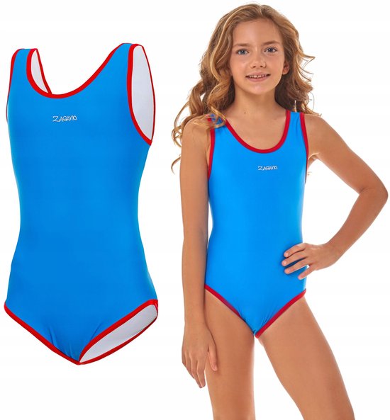ZAGANO - Maillot de bain fille - Taille 122 - Séchage rapide - Maillot de bain Sport - Maillot de bain femme
