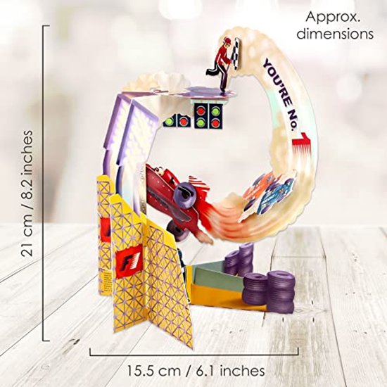 SANTORO Swing Card, 3D Pop Up Greeting Card - The Book Café - For Her