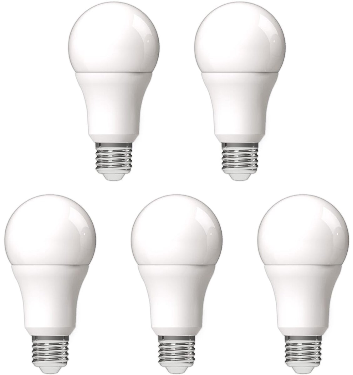 Avide E27 LED Lamp 4.9W - Hoog Lumen 806 Lumen - 240V - 3000K - LED Globe A60 - Vervangt 60W - 5 stuks