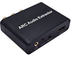 HDMI Audio Extractor - HDMI ARC naar Optisch(SPDIF) + Coaxiaal + RCA - HDMI Converter - Inclusief adapter - Enkel geschikt voor ARC