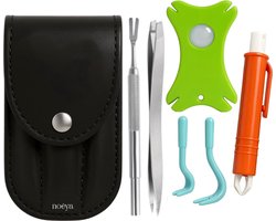 Noéya - Tekentang Set 6 In 1 - Tekenverwijderaar - Tekenkaart - Tekenhaak - Tekenpincet - Tekenpen - Voor Hond, Kat & Mens