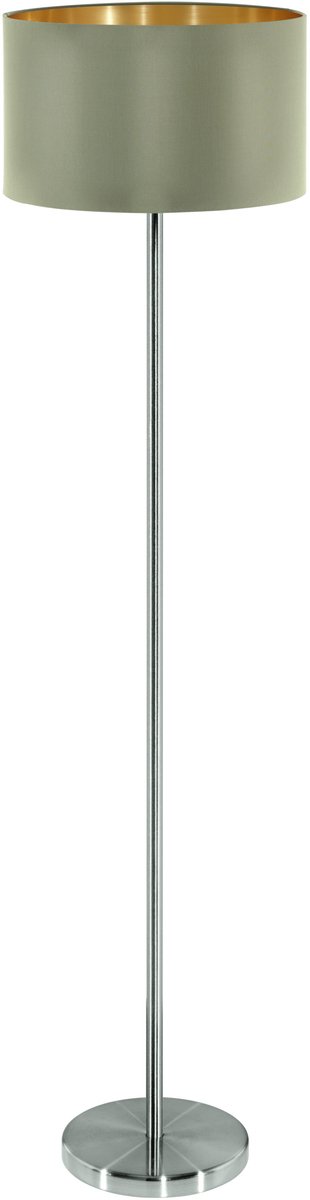 EGLO Maserlo Vloerlamp - E27 - 151 cm - Grijs/Taupe/Goud
