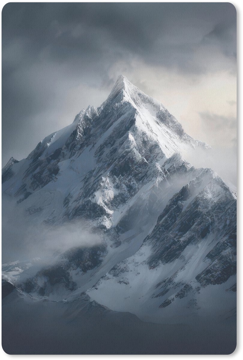 Muismat 18x27 cm - Mousepad Sneeuw - Berg - Wolken - Muismatten