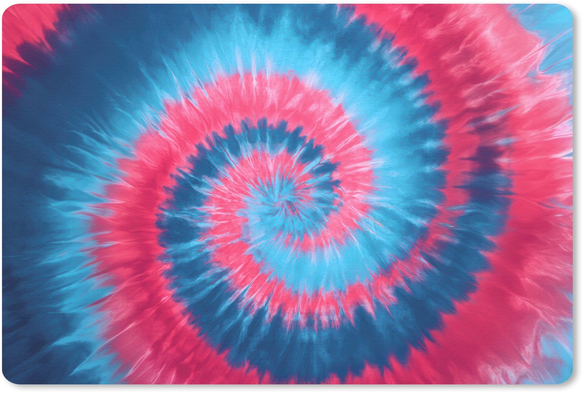 Muismat 27x18 cm - Mousepad Spiraal - Roze - Draaiend - Muismatten