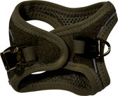 Harnais pour chien et chat Animal Boulevard maille/peluche L- 8-13kg réfléchissant - vert teddy - double fermeture - tour de cou max 38cm - tour de poitrine max 50cm