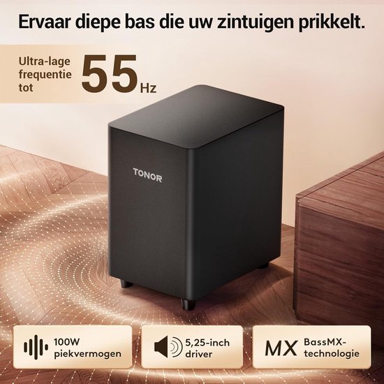 2.1-kanaals soundbar met subwoofer en Bluetooth 5.3 voor TV en PC - Indrukwekkende Geluidskwaliteit met Meeslepende Bastonen van Sony — afbeelding 5