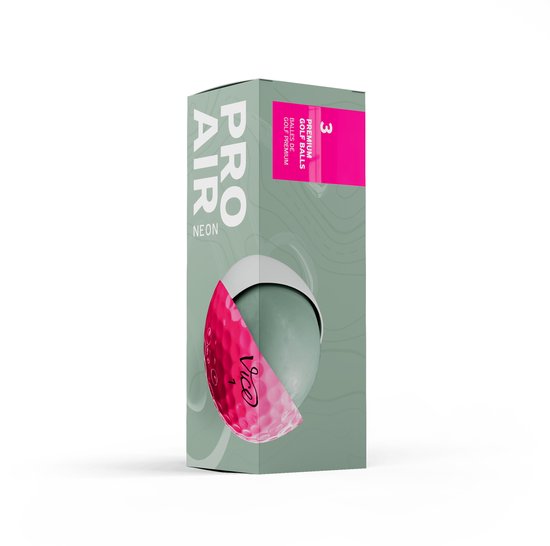 Vice Golf Pro Air - 12 golfballen - Neon Pink - Urethane cover - 3-delig - Hoge vlucht & lange carry van Merkloos — afbeelding 4