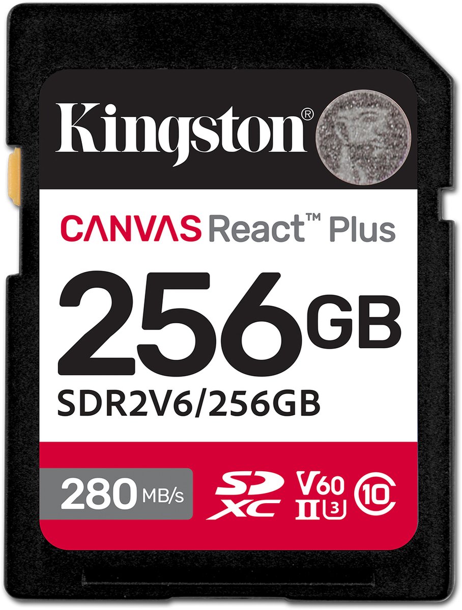 256GB Canvas React Plus SDXC UHS-II 280R/150W U3 V60 voor Full HD/4K