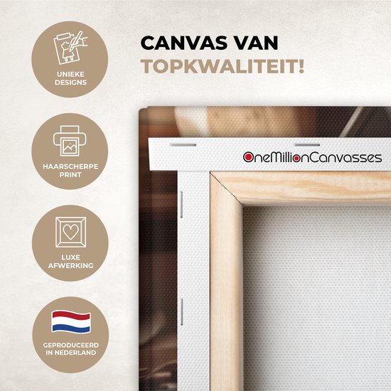 Tableau toile 60x40 cm - Décoration murale Vintage - Radio - Ancien - Bureau - Lampe - Décoration murale murale salon - Décoration chambre - Accessoires de chambre - Peintures