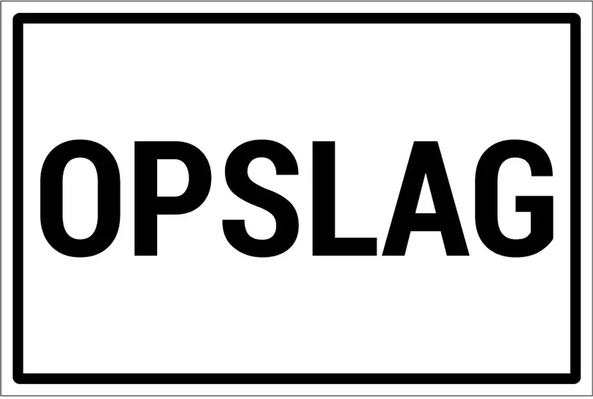 Opslag sticker | 45 x 30 cm