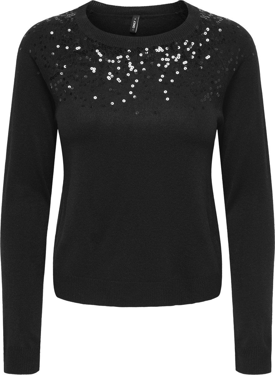 ONLY - ONLSTARRY LS SEQUIN O-NECK KNT - Dames - Gebreide truien