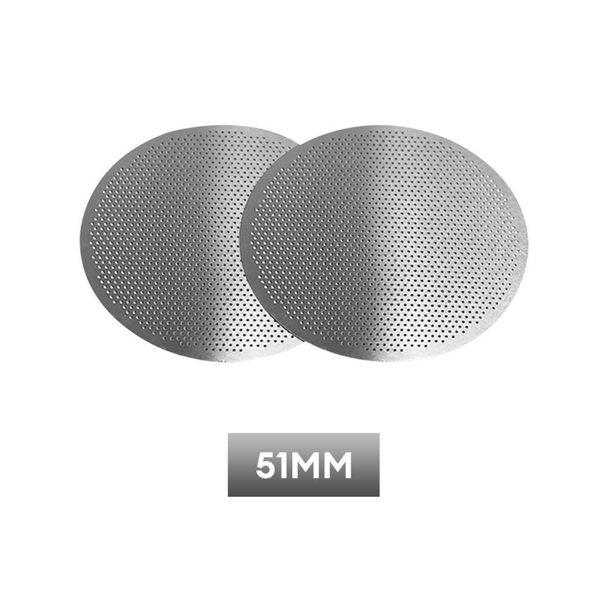 Koffiefilter RVS gaas geschikt voor koffiemachine accessoires 51 mm / twee stuks