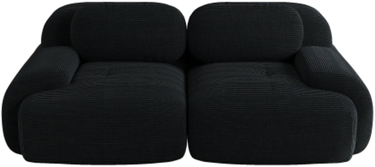 82'' Corduroy Loveseat Sofa, Modulair combineerbaar met gebogen armleuningen en antislip o