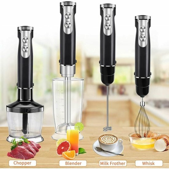 Staafmixers, 5-in-1 staafmixer, 800W soepblender met 500ml hakmolen en 600ml blender BPA-vrij van Merkloos — afbeelding 4