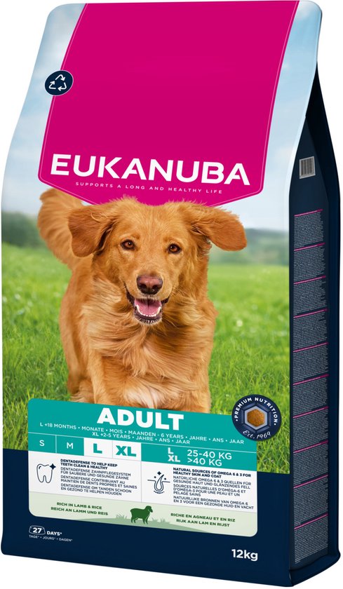 Eukanuba Adult Large Breed - Hondenbrokken - Lam Rijst 12 kg