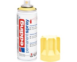 edding 5200 spuitverf in spuitbus - pastelgeel mat - 1 stuk - 200 ml verf - direct dekkend – 0,7-1 m2 oppervlak - acrylverf voor het lakken en versieren van glas, metaal, hout, keramiek, kunststof, canvas - permanent spray, verfspray
