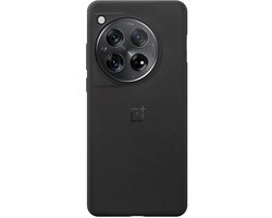 Origineel OnePlus 12R Hoesje Sandstone Textuur Back Cover Zwart