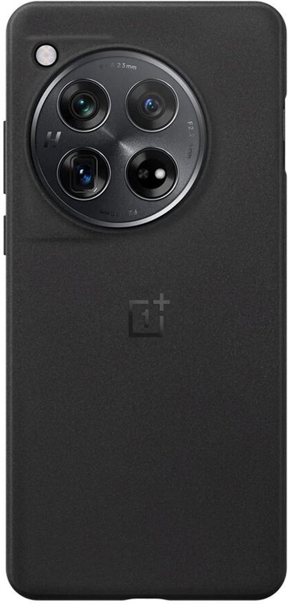 Origineel OnePlus 12R Hoesje Sandstone Textuur Back Cover Zwart