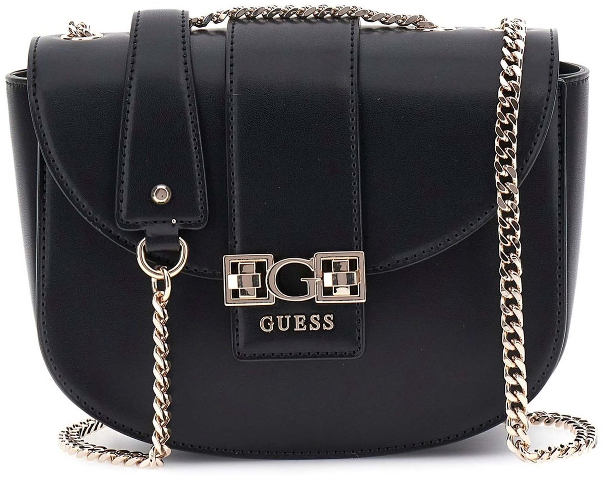 GUESS schoudertas Jane Covertible Xbody Flap Black zwart