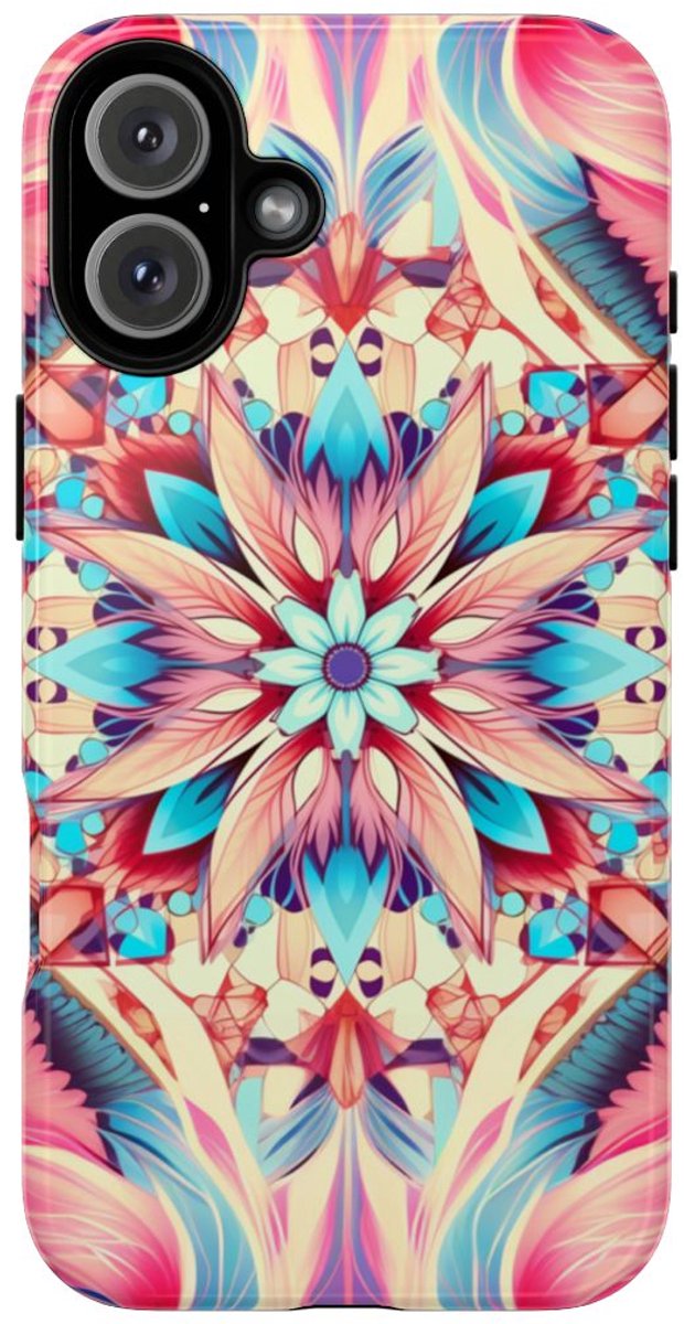 Kleurrijk Mandala Bloemenpatroon – Telefoonhoesje Geschikt voor iPhone 16 Plus