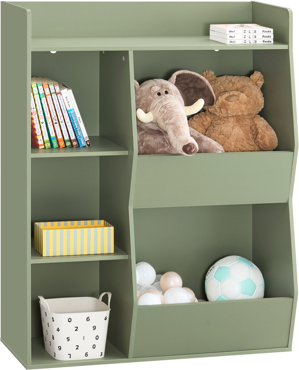 SoBuy KMB55-K-GR Kinderboekenkast - 80 x 104 x 34 cm - Groen